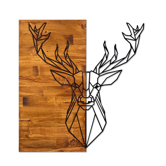 Wallity Deer1 Accesorio Decorativo de Pared de Madera y Metal Wallity Deer1 Accesorio Decorativo de Pared de Madera y Metal